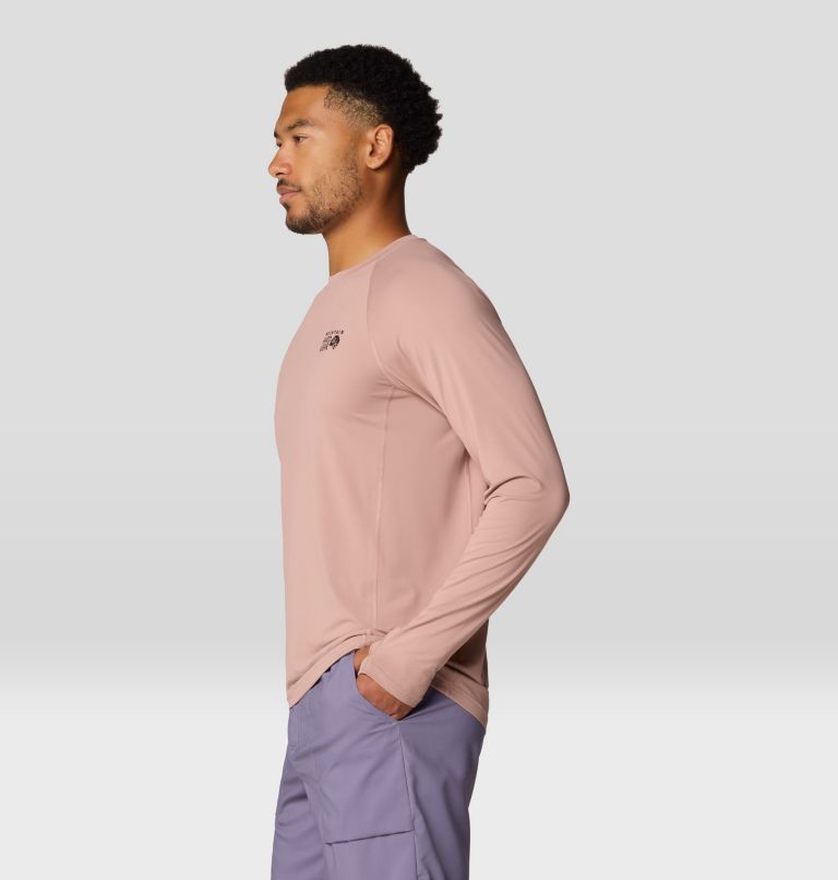 Men's Crater Lake Long Sleeve Crew, Color: Smoky Quartz, image 4
