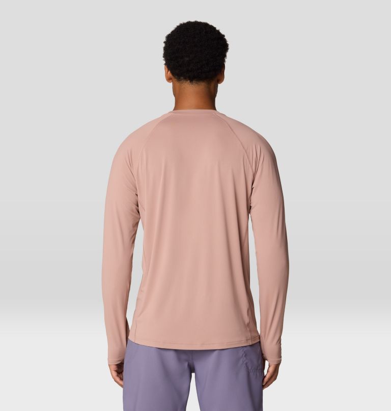 Men's Crater Lake Long Sleeve Crew, Color: Smoky Quartz, image 3