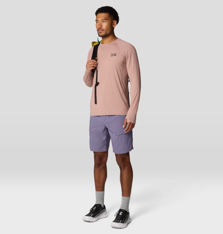 Men's Crater Lake Long Sleeve Crew, Color: Smoky Quartz, image 2