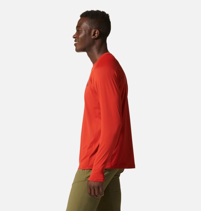 Men's Crater Lake Long Sleeve Crew, Color: Desert Red, image 3