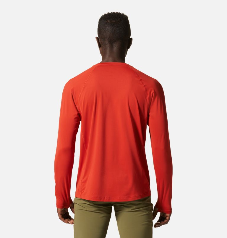 Men's Crater Lake Long Sleeve Crew, Color: Desert Red, image 2