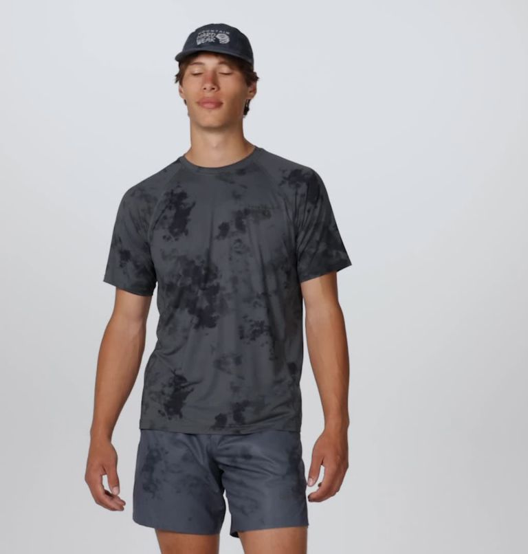 Men's Crater Lake Short Sleeve, Color: Volcanic Nebula Print