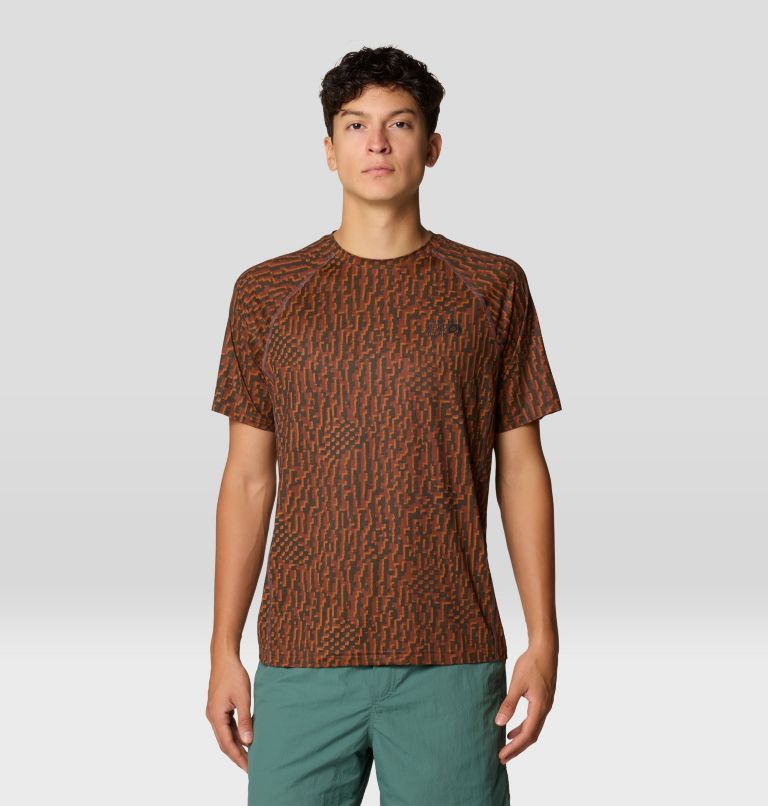 Men's Crater Lake Short Sleeve, Color: Warm Ash Digidaze Print, image 1