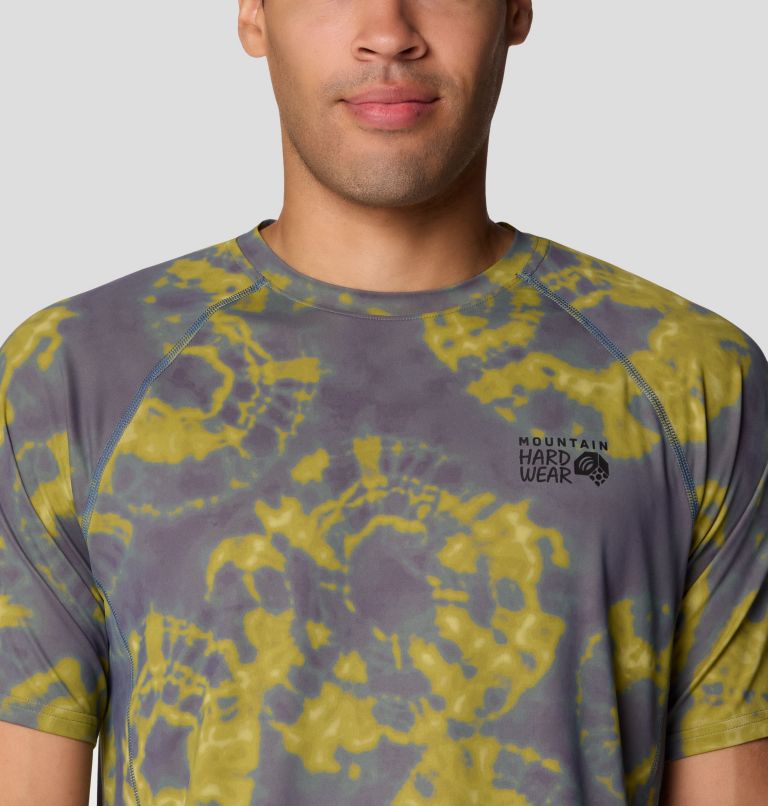 Men's Crater Lake Short Sleeve, Color: Adriatic Blue Spore Dye Print, image 4
