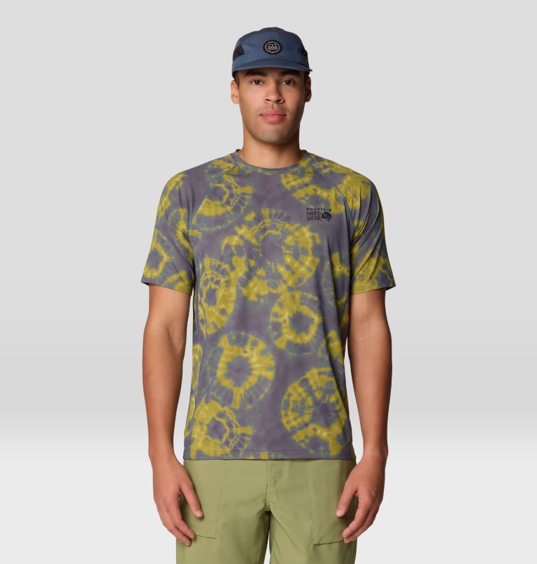 Men's Crater Lake Short Sleeve, Color: Adriatic Blue Spore Dye Print, image 5