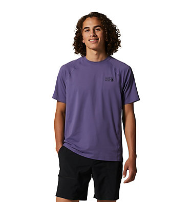 Men's Short Sleeve T-Shirts Casual Fashion Wear Cotton Gym Fitness Tops Purple 