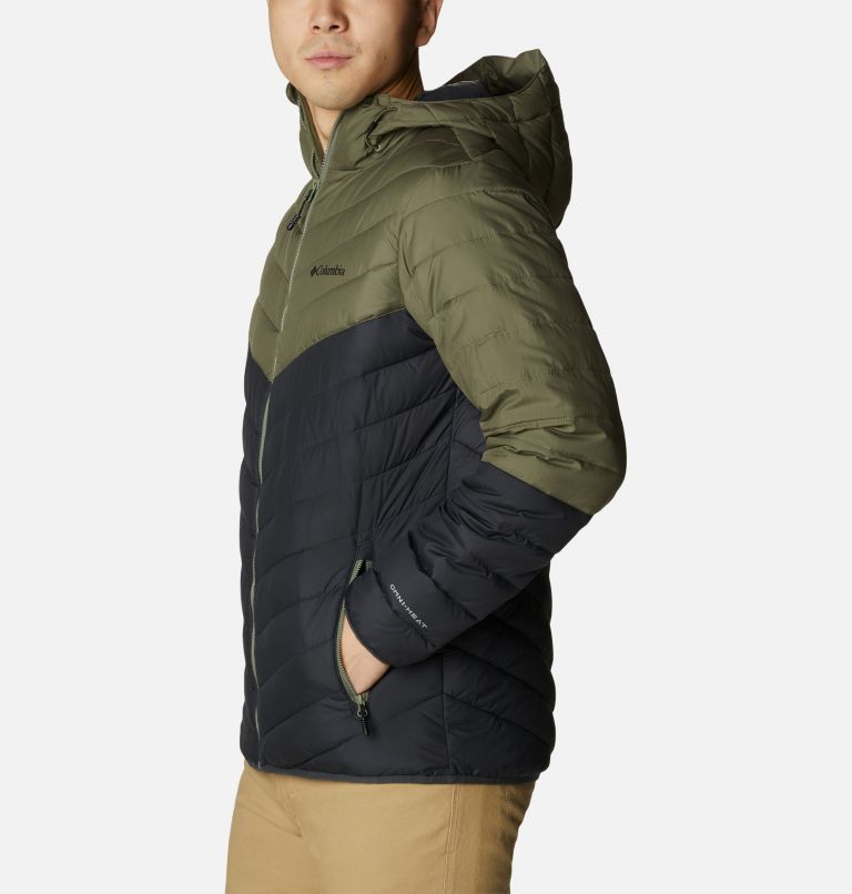 Thumbnail: Men's Eddie Gorge Hooded Insulated Jacket, Color: Shark, Stone Green, image 3