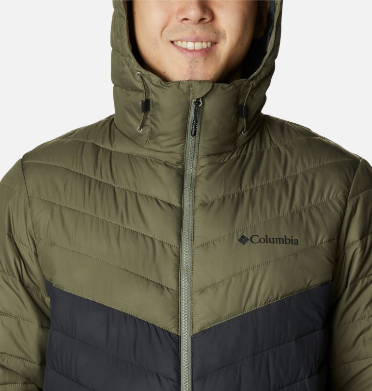 Thumbnail: Men's Eddie Gorge Hooded Insulated Jacket, Color: Shark, Stone Green, image 4