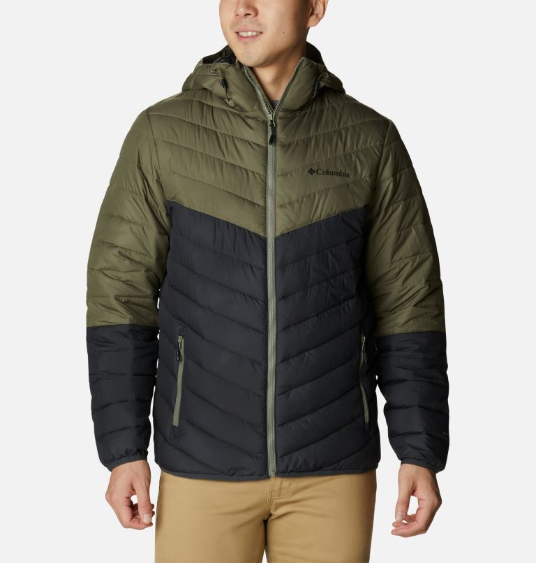 Thumbnail: Men's Eddie Gorge Hooded Insulated Jacket, Color: Shark, Stone Green, image 1