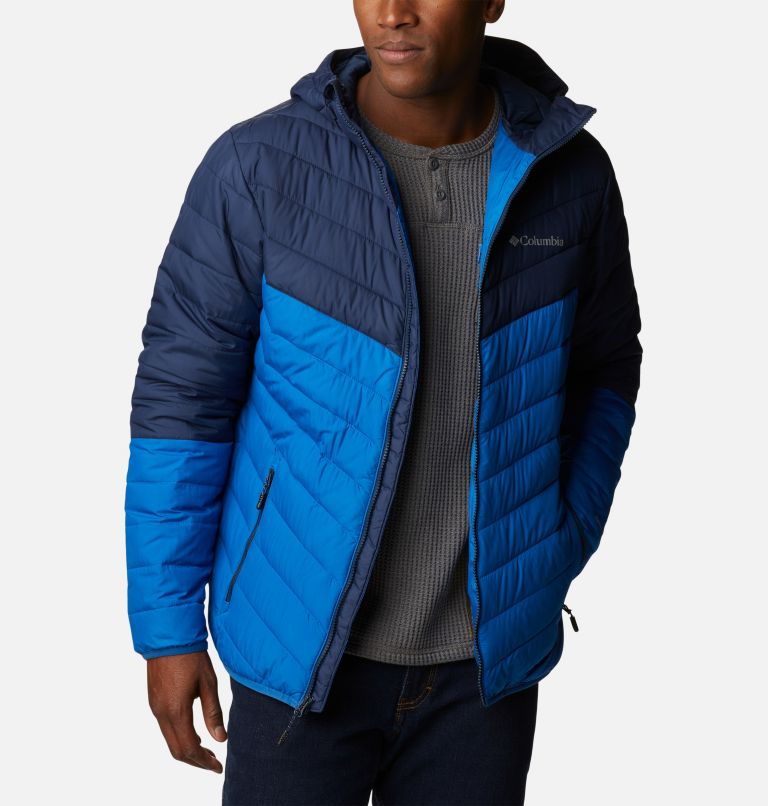 Men's Eddie Gorge Omni-Heat Infinity Hooded Jacket, Color: Bright Indigo, Collegiate Navy