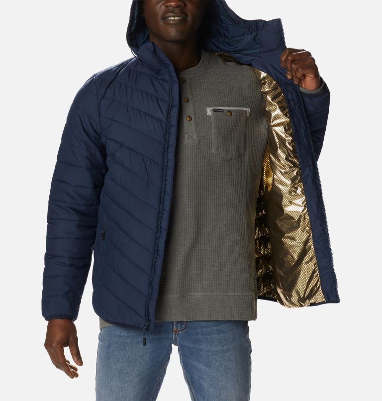 Men's Eddie Gorge Hooded Insulated Jacket, Color: Collegiate Navy, image 5