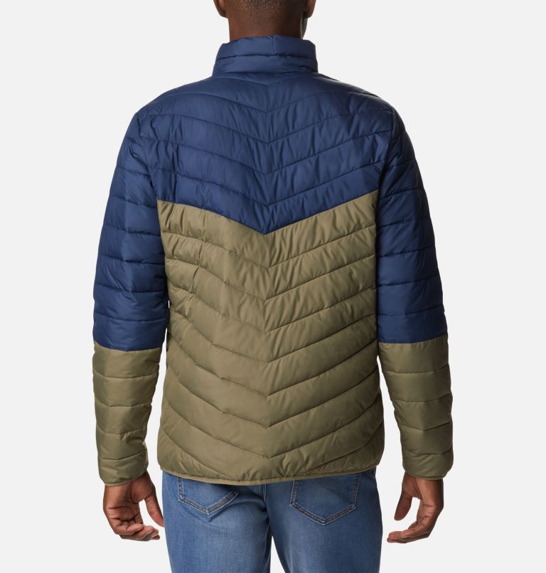 Men's Eddie Gorge  Insulated Jacket, Color: Stone Green, Collegiate Navy, image 2