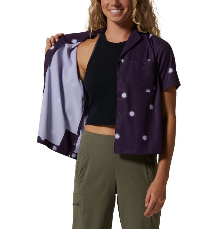 Women's Shade Lite Short Sleeve Shirt, Color: Night Iris Sun Dot Print, image 5