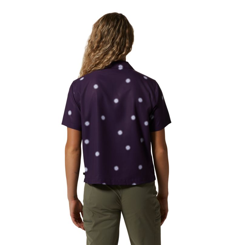 Women's Shade Lite Short Sleeve Shirt, Color: Night Iris Sun Dot Print, image 2