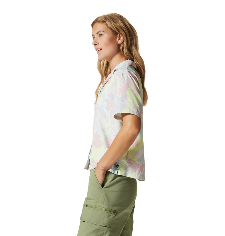Women's Shade Lite Short Sleeve Shirt, Color: Pale Rose Flora Print, image 3