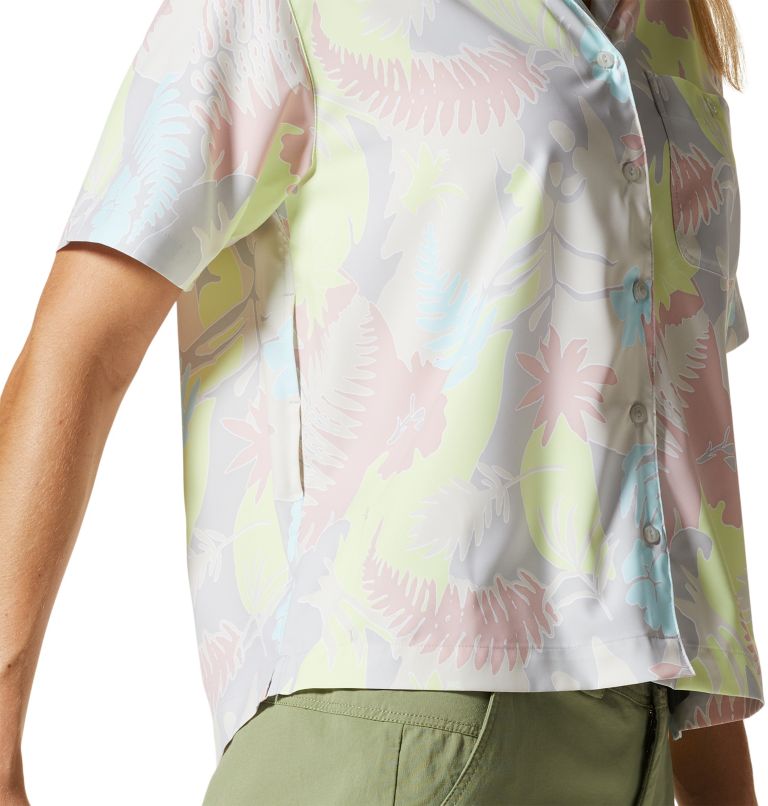 Women's Shade Lite Short Sleeve Shirt, Color: Pale Rose Flora Print, image 6