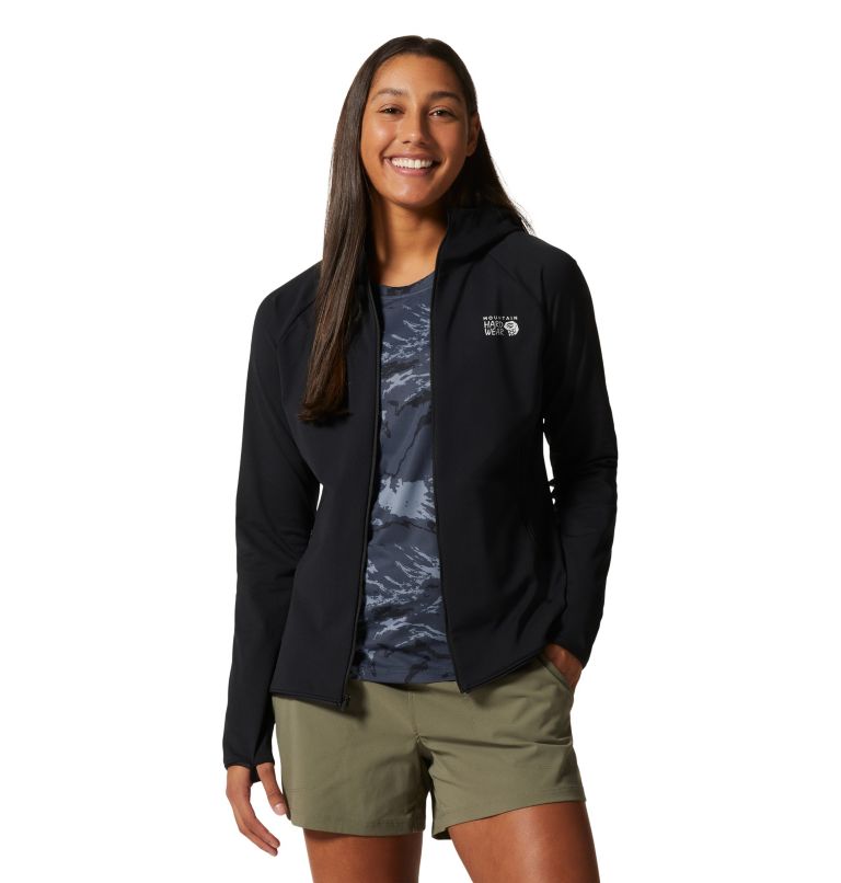 Women's Mountain Stretch Full Zip Hoody, Color: Black, image 6
