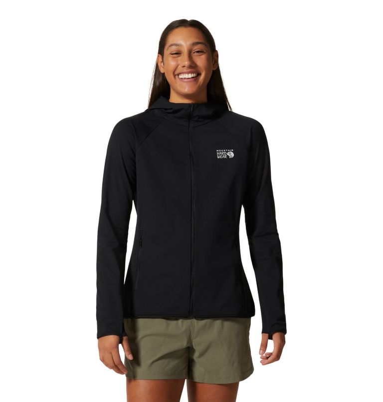 Women's Mountain Stretch Full Zip Hoody, Color: Black, image 1