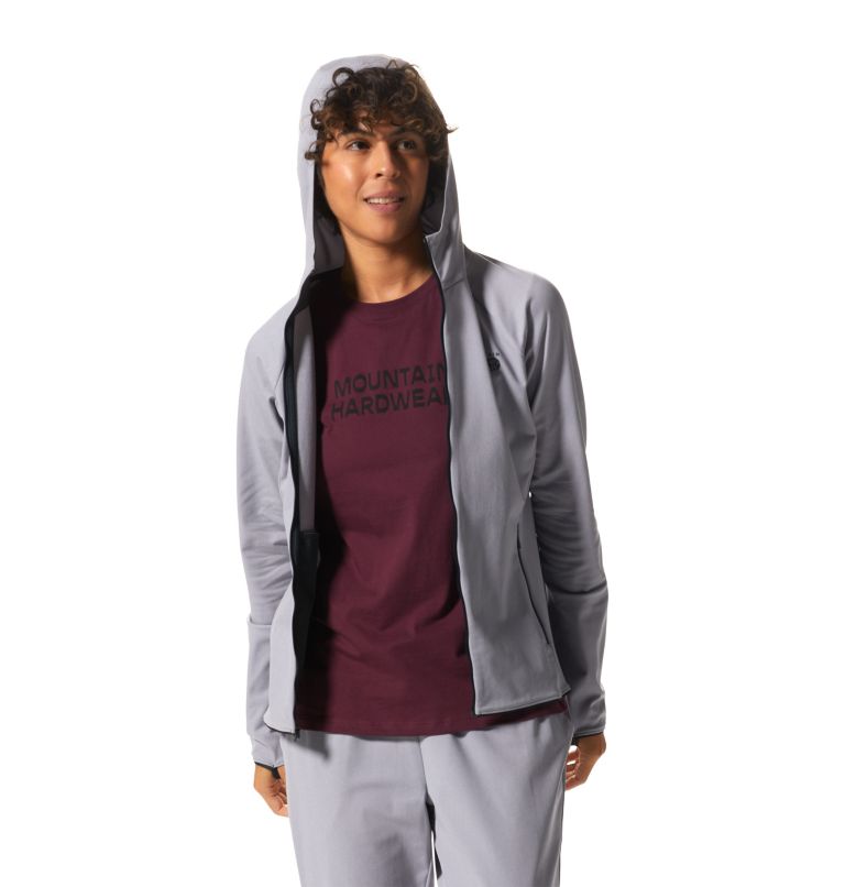 Women's Mountain Stretch Full Zip Hoody, Color: Hardwear Grey Heather, image 6