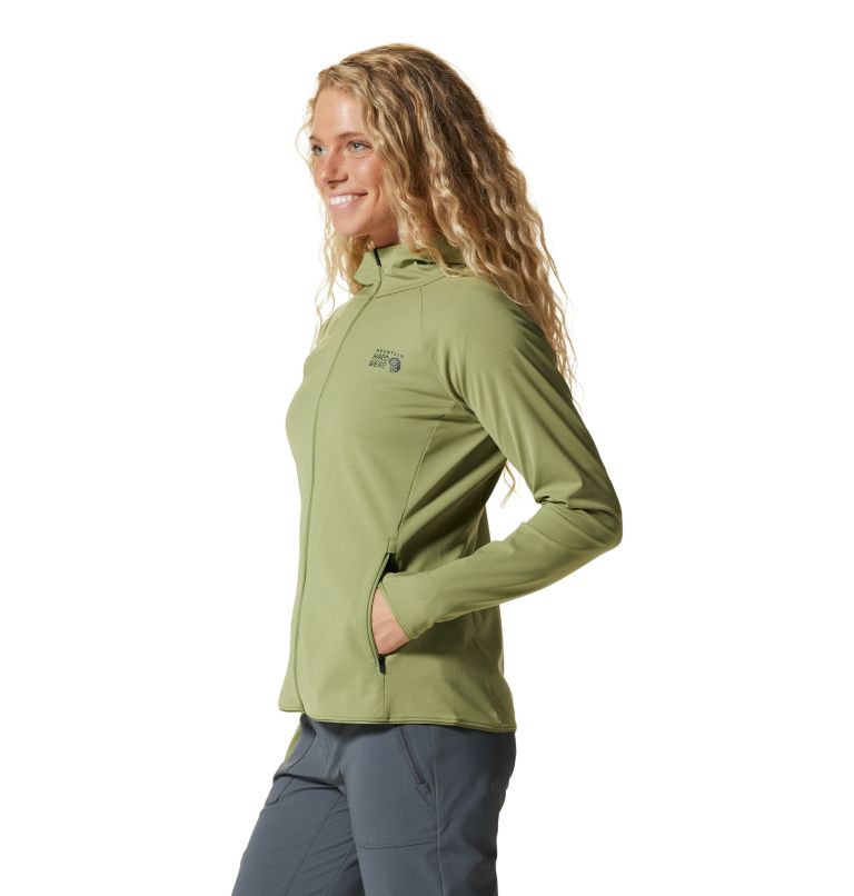 Chandail à capuchon avec fermeture éclair Mountain Stretch Femme, Color: Light Cactus, image 3