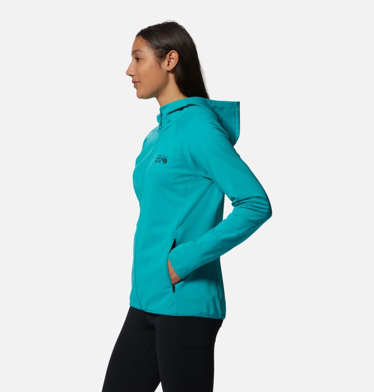 Mountain Stretch Full Zip Hoody | 360 | S, Color: Synth Green, image 3