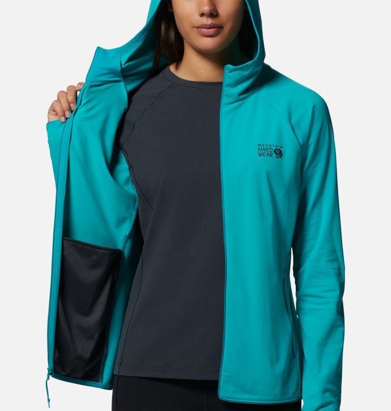 Thumbnail: Women's Mountain Stretch Full Zip Hoody, Color: Synth Green, image 6