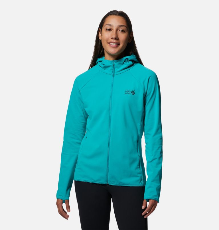 Women's Mountain Stretch Full Zip Hoody, Color: Synth Green, image 1