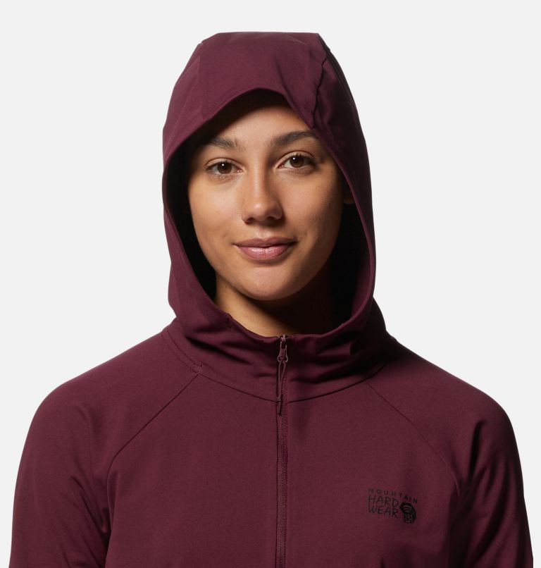 Women's Mountain Stretch Full Zip Hoody, Color: Cocoa Red, image 4