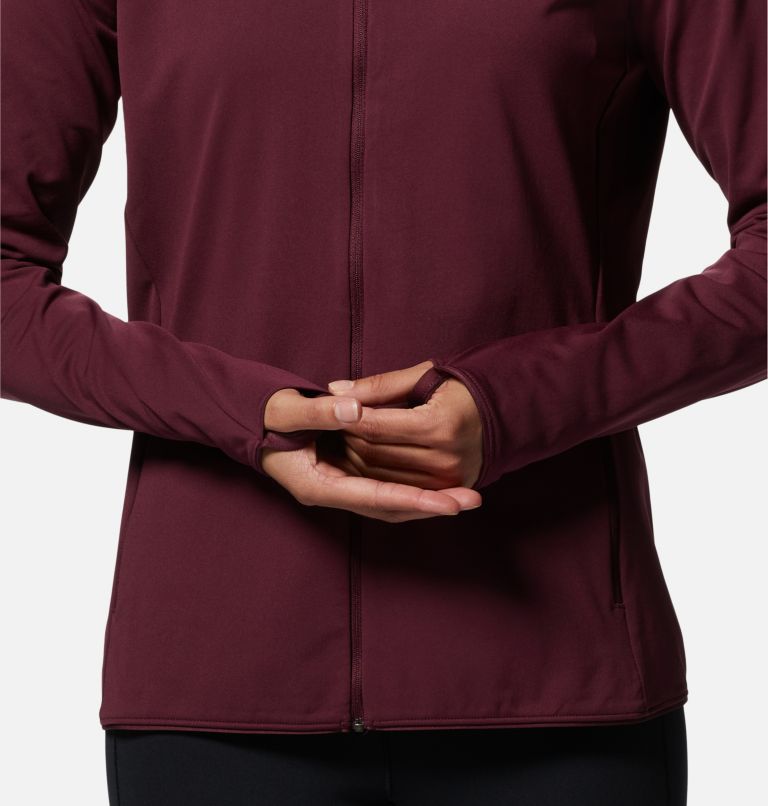 Women's Mountain Stretch Full Zip Hoody, Color: Cocoa Red, image 6