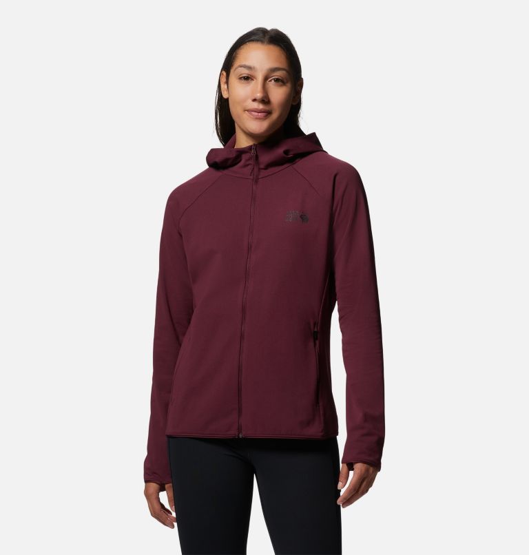Thumbnail: Women's Mountain Stretch Full Zip Hoody, Color: Cocoa Red, image 1