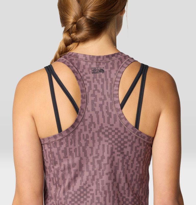 Women's Mountain Stretch Tanklette, Color: Warm Ash Digidaze Print, image 6