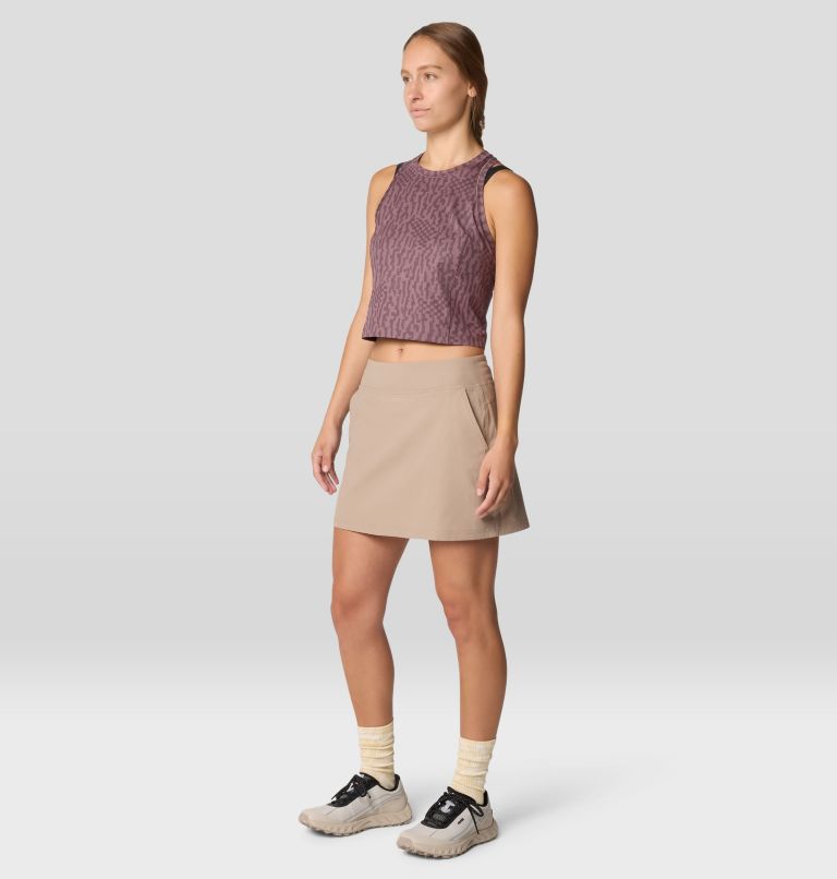 Women's Mountain Stretch Tanklette, Color: Warm Ash Digidaze Print, image 2