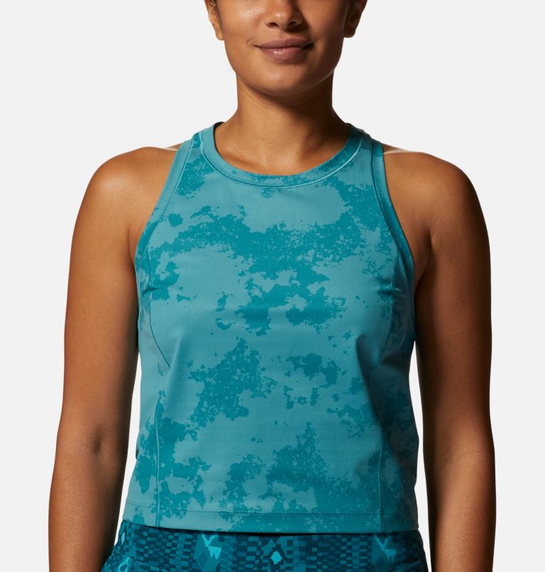 Thumbnail: Women's Mountain Stretch Tanklette, Color: Palisades Scatter Dye Print, image 4