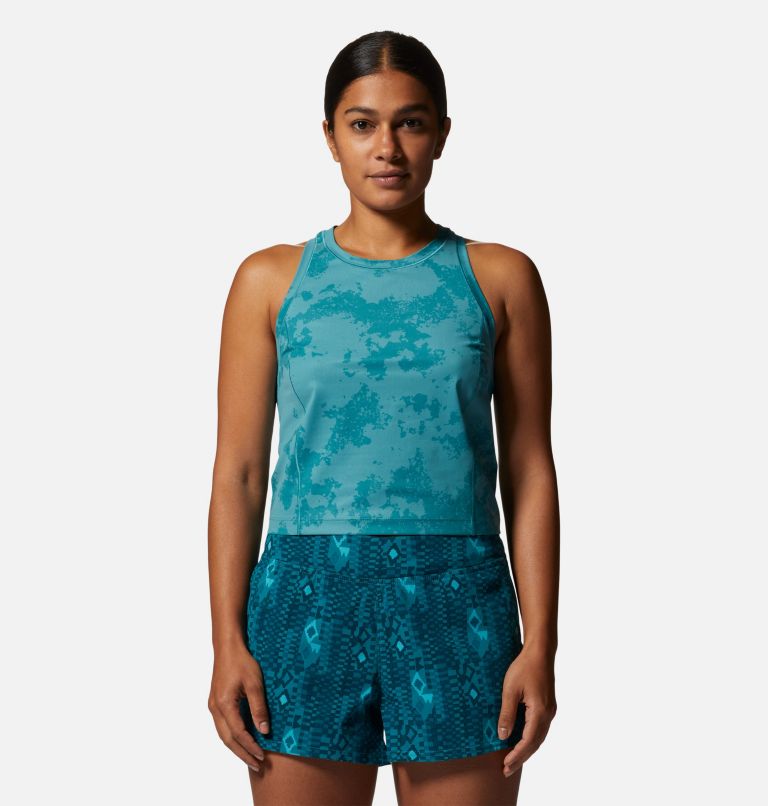 Women's Mountain Stretch Tanklette, Color: Palisades Scatter Dye Print, image 1