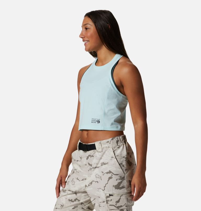Women's Mountain Stretch Tanklette, Color: Pale Ice, image 3