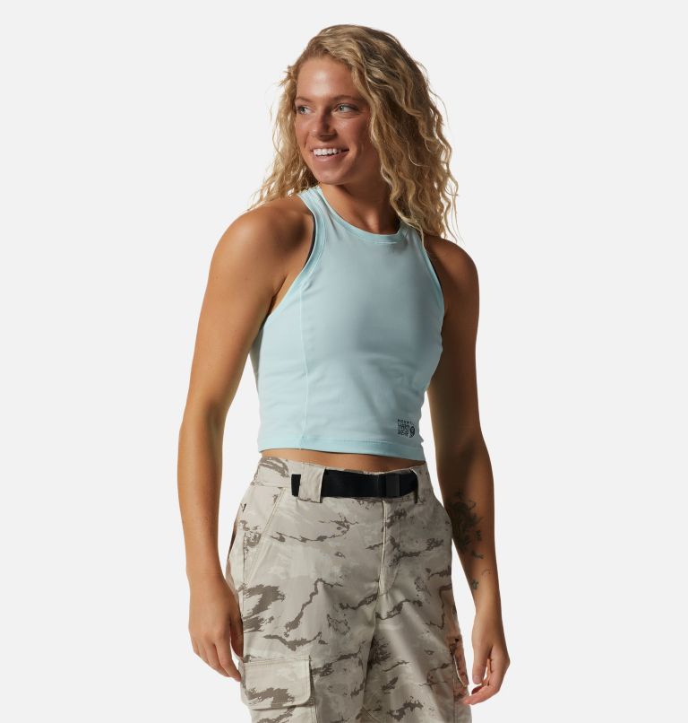 Women's Mountain Stretch Tanklette, Color: Pale Ice, image 6