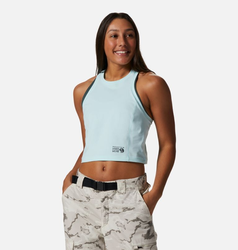 Women's Mountain Stretch Tanklette, Color: Pale Ice, image 1