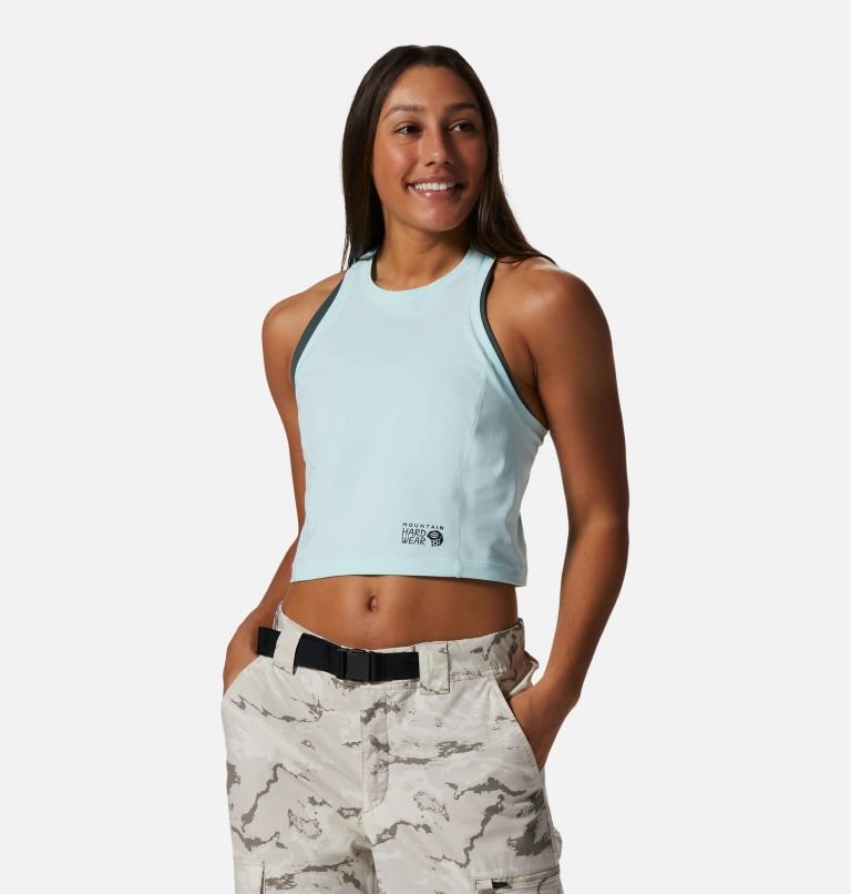 Thumbnail: Women's Mountain Stretch Tanklette, Color: Pale Ice, image 1