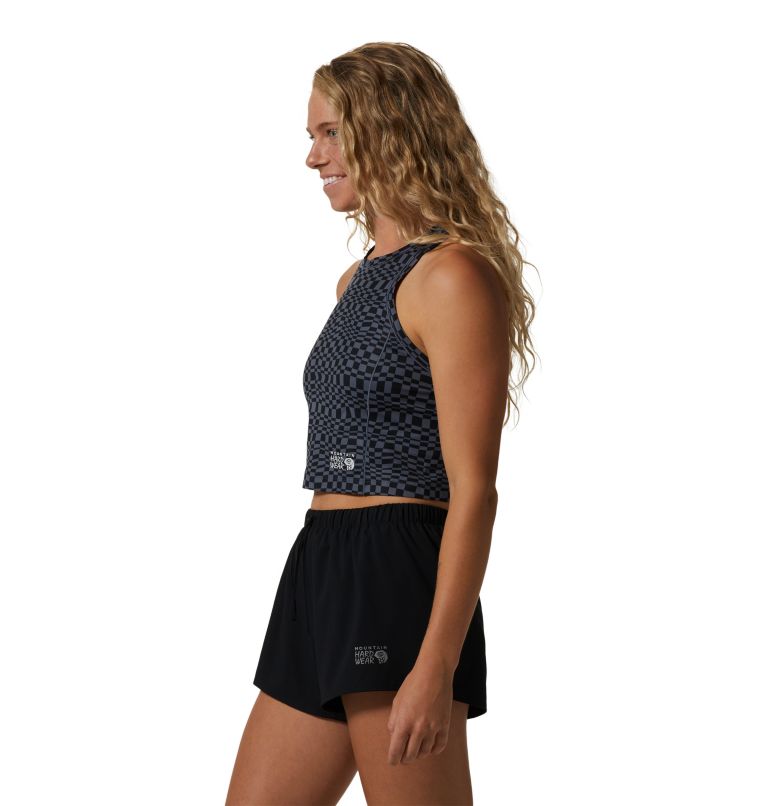 Camisole Mountain Stretch Femme, Color: Blue Slate Checks Print, image 3