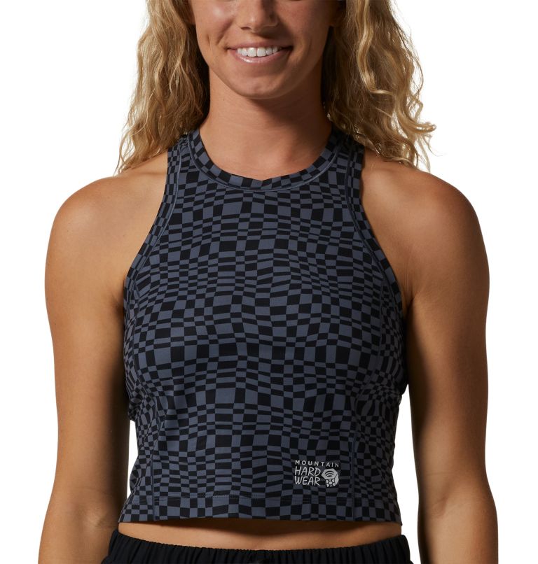 Camisole Mountain Stretch Femme, Color: Blue Slate Checks Print, image 4