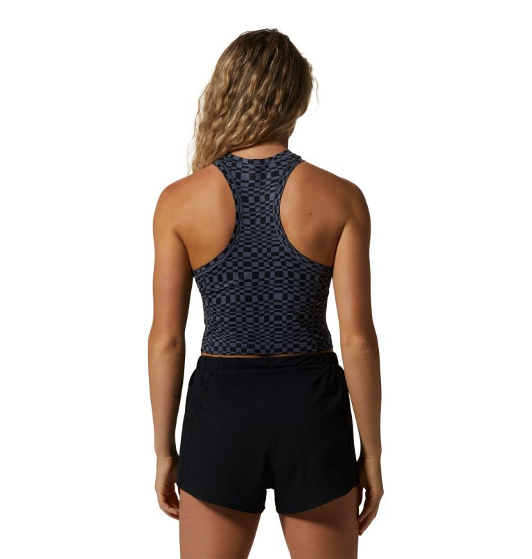 Camisole Mountain Stretch Femme, Color: Blue Slate Checks Print, image 2