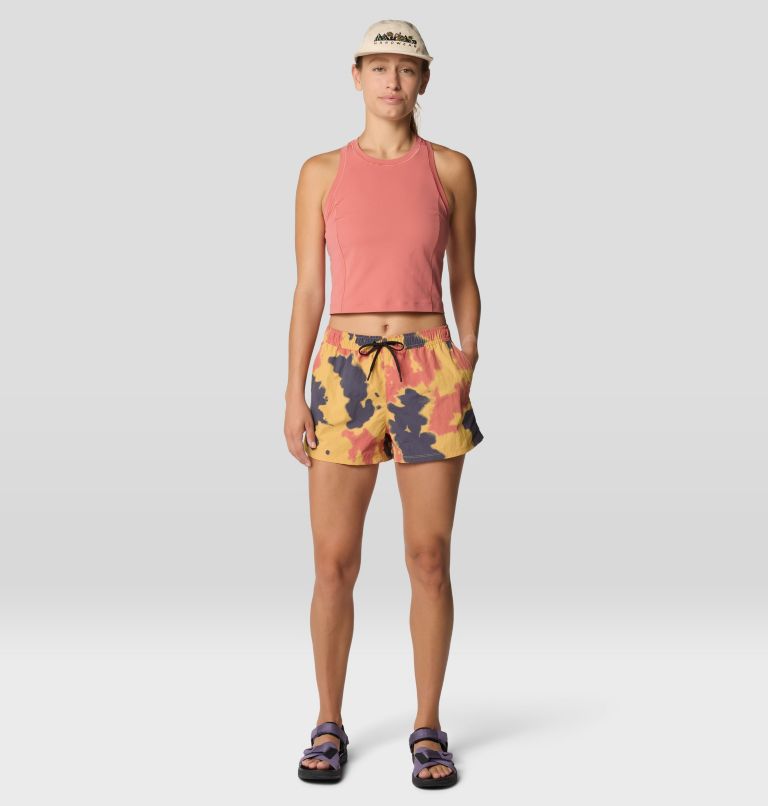 Women's Mountain Stretch Tanklette, Color: Fleurs, image 2