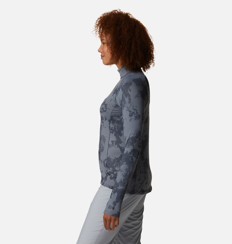 Thumbnail: Women's Crater Lake 1/4 Zip, Color: Blue Slate Scattered Dye Print, image 3