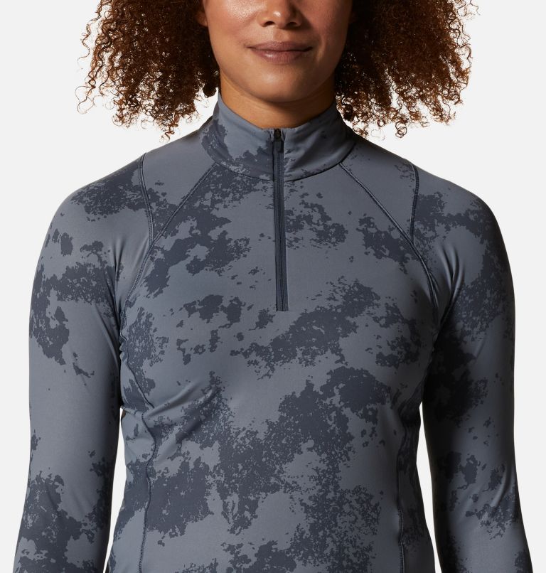 Chandail avec demi-fermeture éclair Crater Lake Femme, Color: Blue Slate Scattered Dye Print, image 4