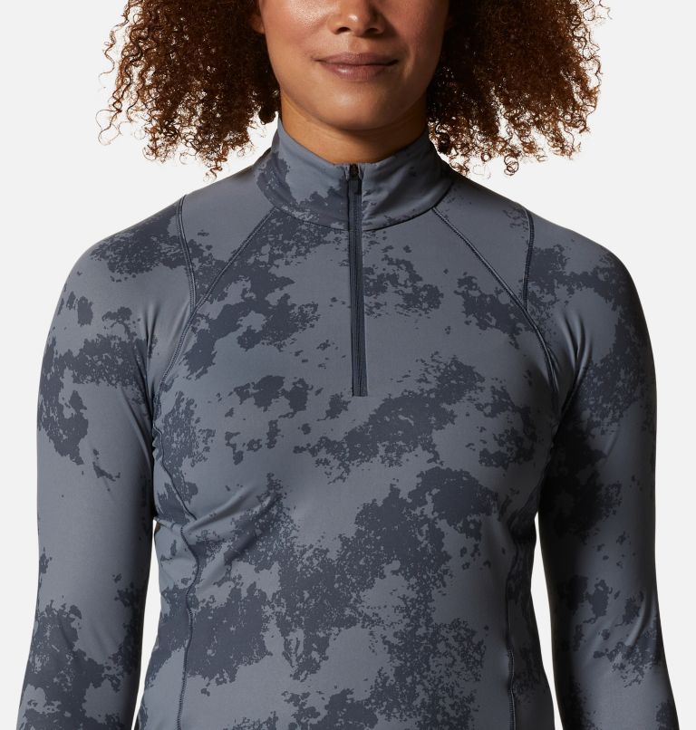 Thumbnail: Women's Crater Lake 1/4 Zip, Color: Blue Slate Scattered Dye Print, image 4