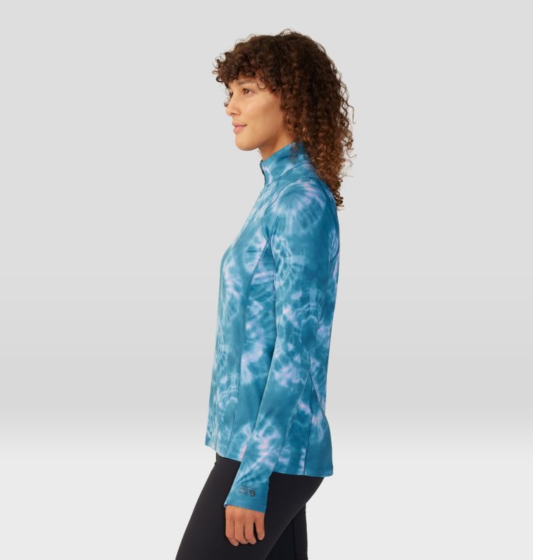 Crater Lake à demi-zip, Color: Baltic Blue Spore Dye Print, image 3