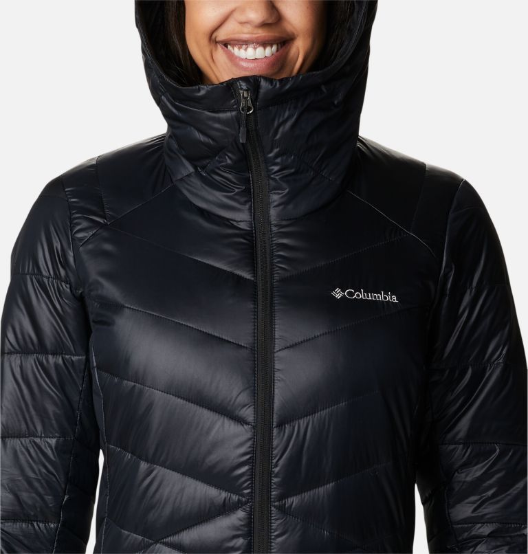 Thumbnail: Women's Joy Peak Mid Insulated Hooded Jacket, Color: Black, image 4