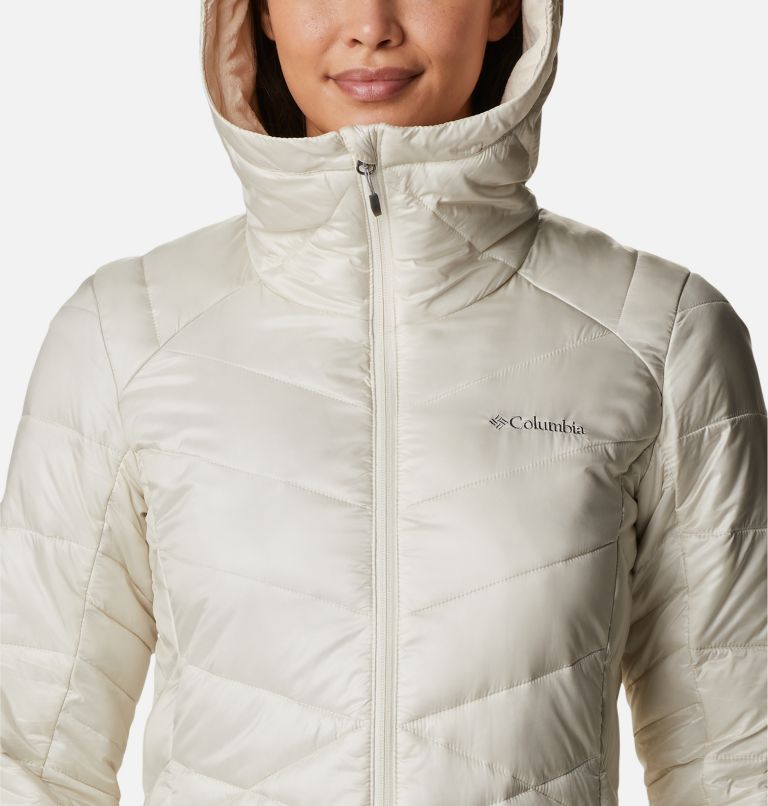 Thumbnail: Women's Joy Peak Omni-Heat Infinity Mid Insulated Hooded Jacket, Color: Chalk, image 4