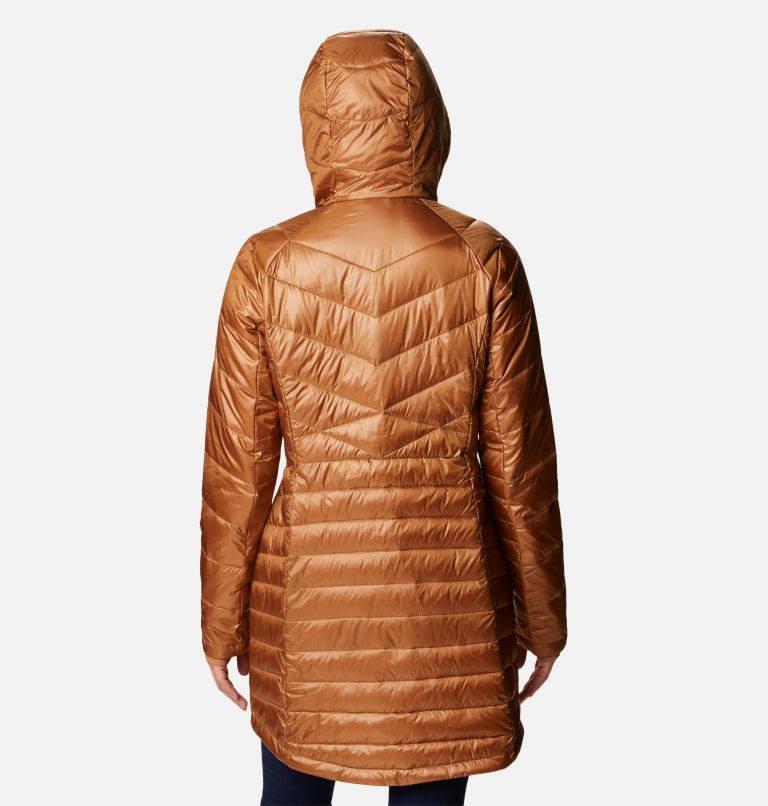 Thumbnail: Women's Joy Peak Mid Insulated Hooded Jacket, Color: Camel Brown, image 2