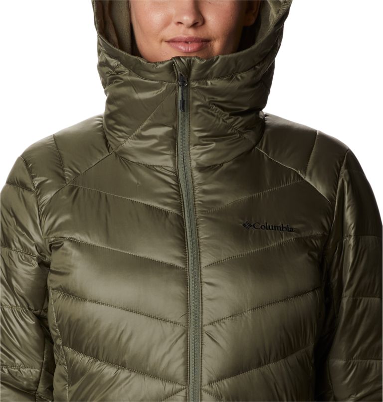 Women's Joy Peak Mid Insulated Hooded Jacket, Color: Stone Green, image 4